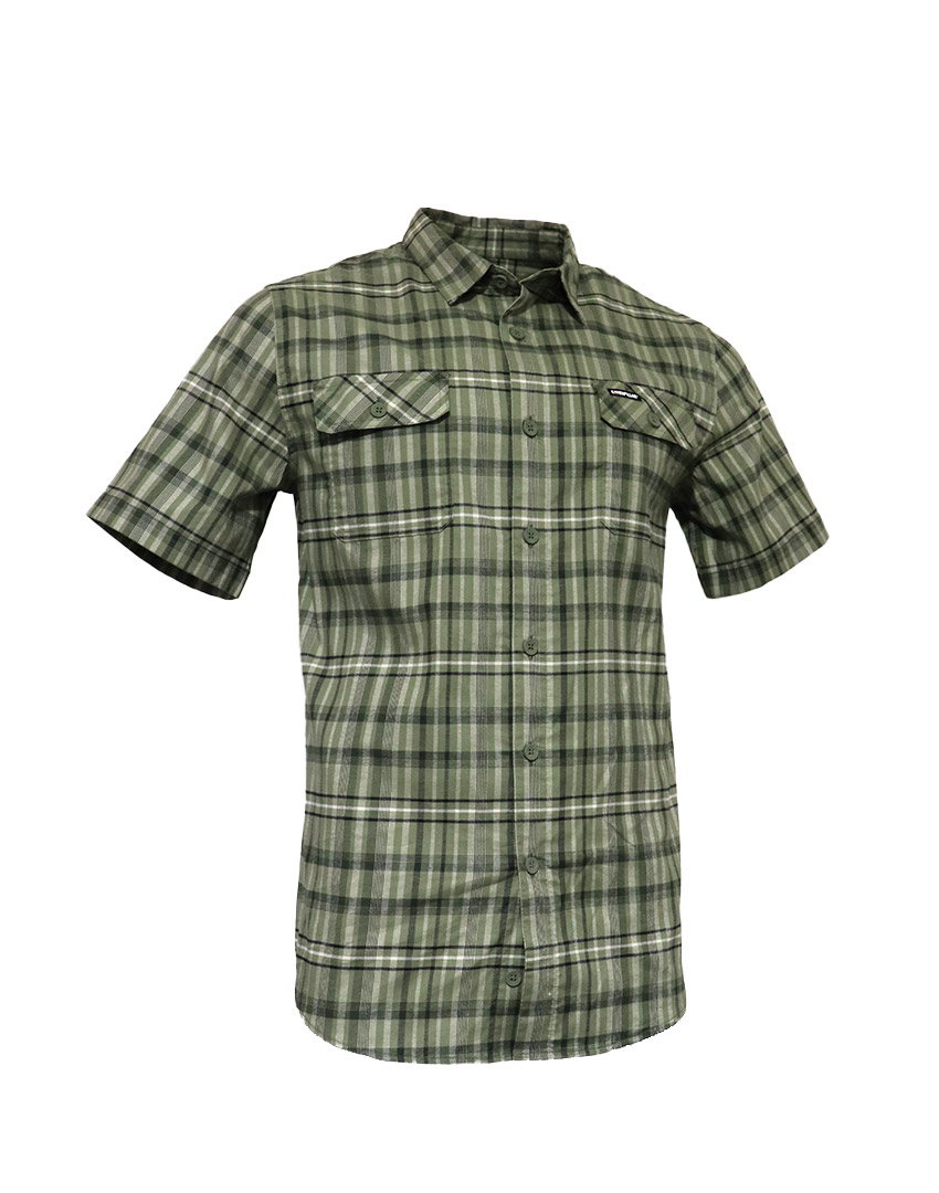 SHIRT PLAID S/S WORK MARSHLAND