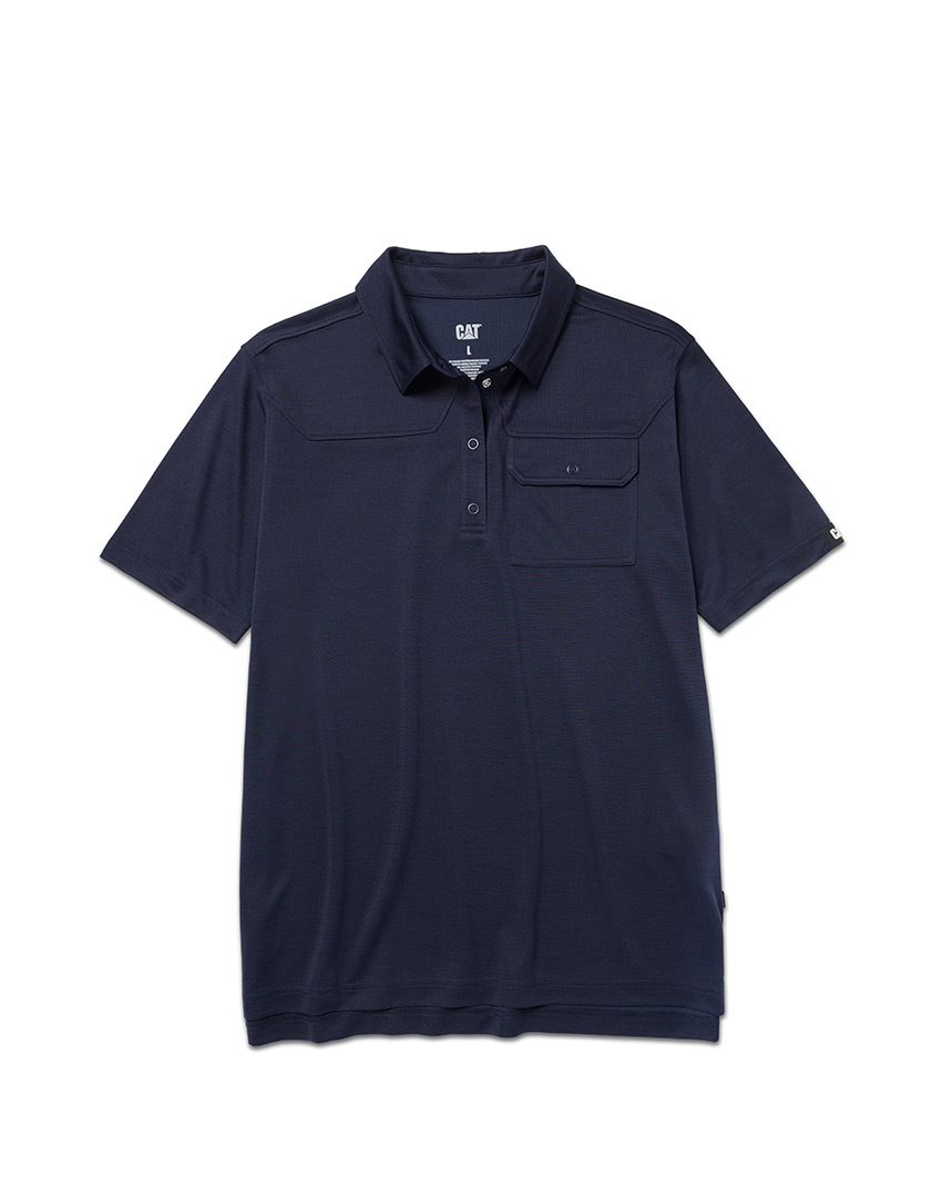 COOLING POCKET POLO NVY HTR