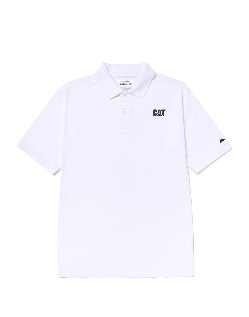CAT LOGO JRSY POLO PTCH BLK