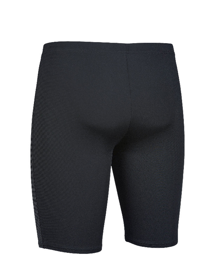 MEN'S TEAM SWIM JAMMER SOLID BLACK-WHITE - الصورة 2