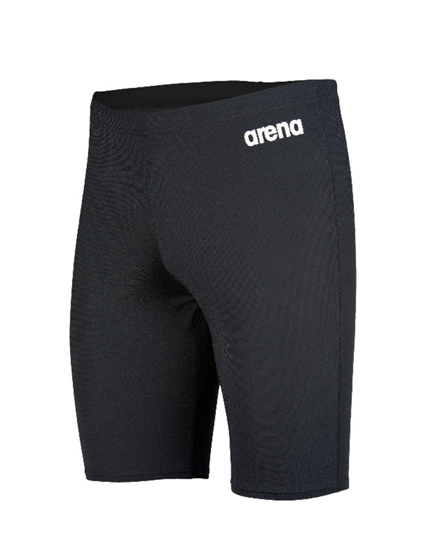 MEN'S TEAM SWIM JAMMER SOLID BLACK-WHITE